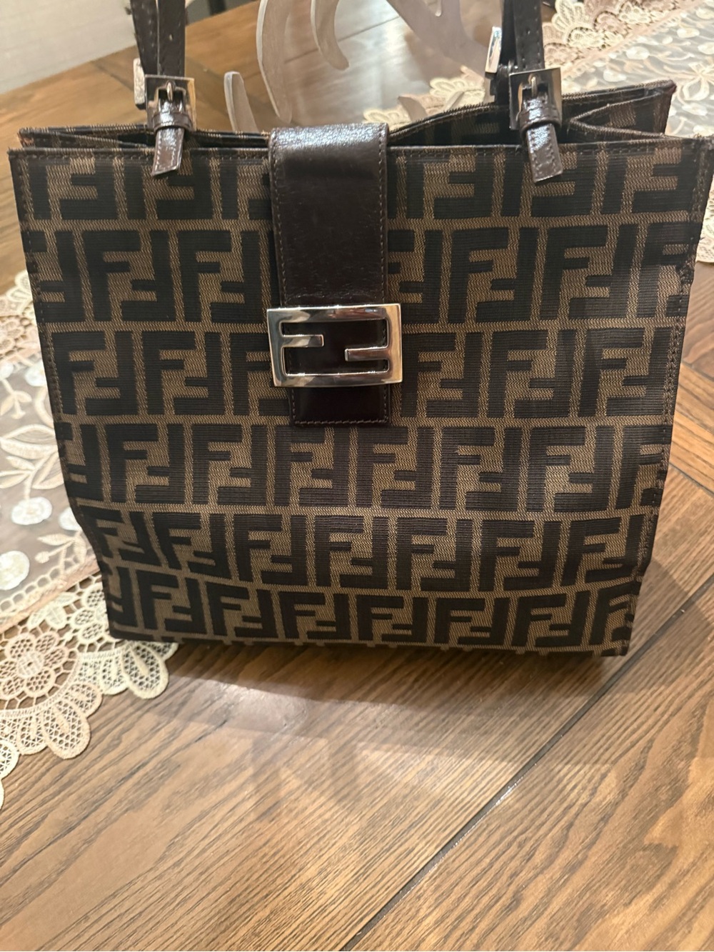 Fendi Zucca Shoulder Bag w/COA